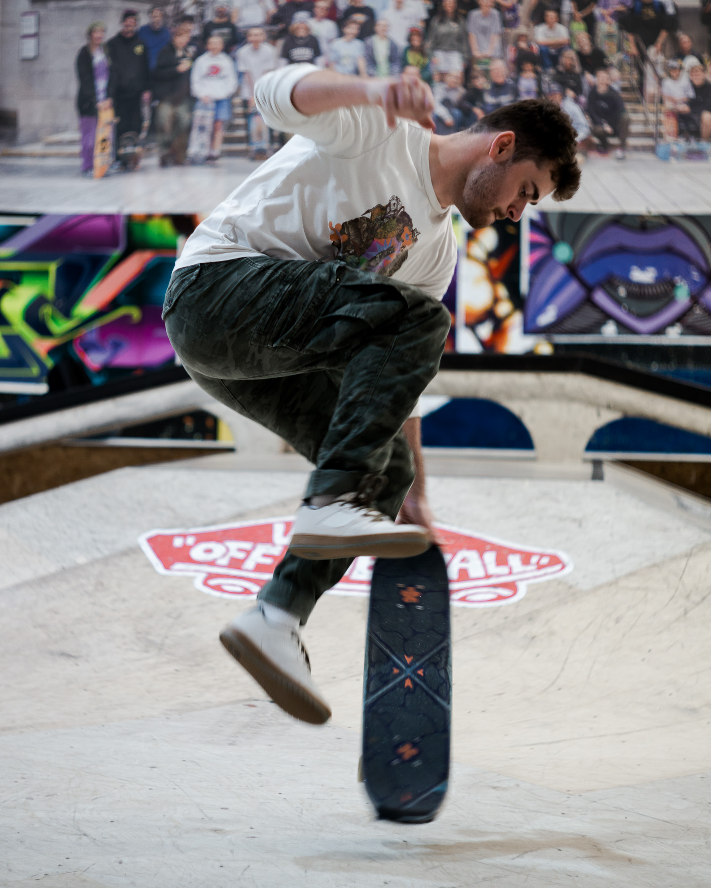 Harry Fisher does some sort of fingerflip thing.